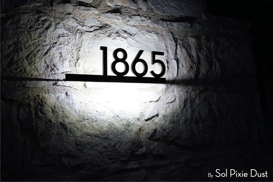 Underline House Numbers - LED Signs with Name / Address