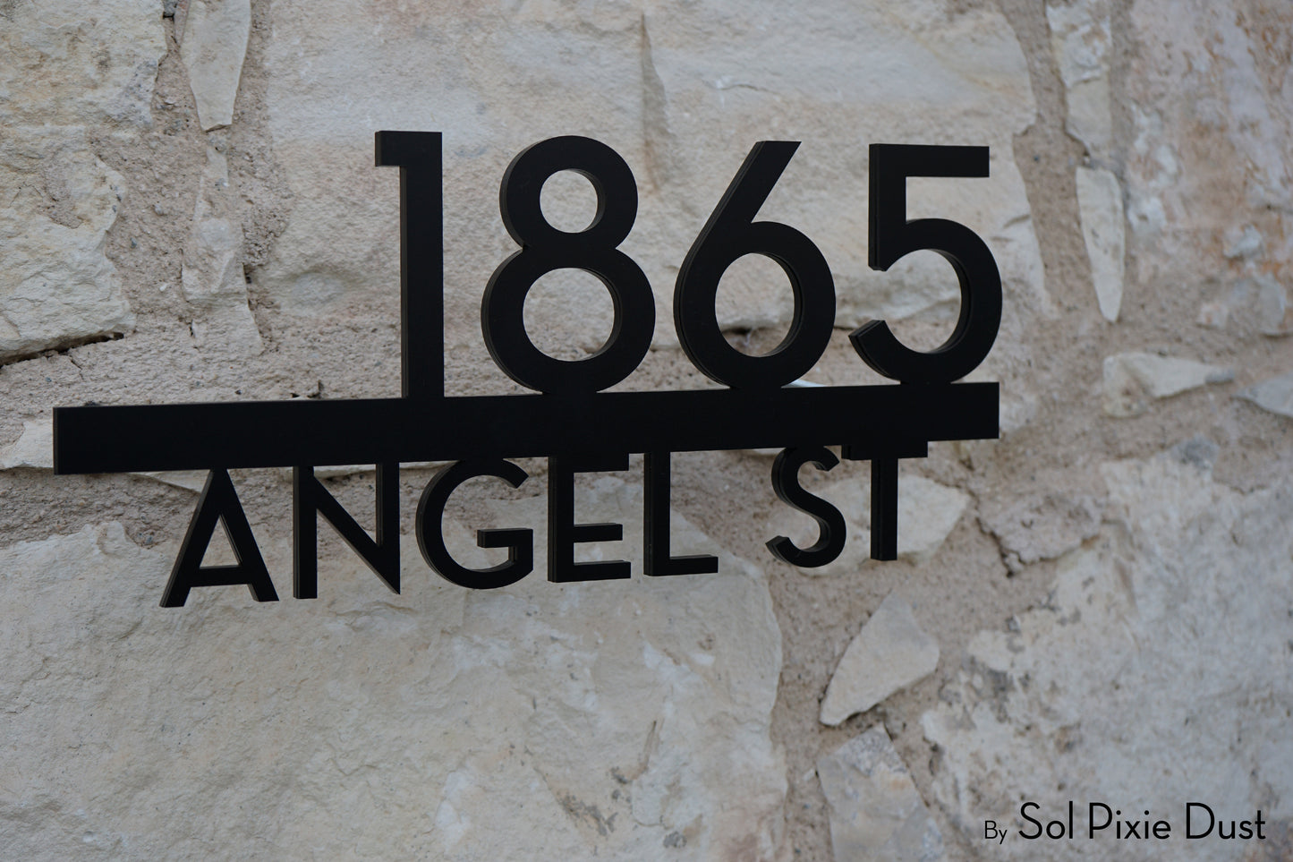 Underline House Numbers - LED Signs with Name / Address