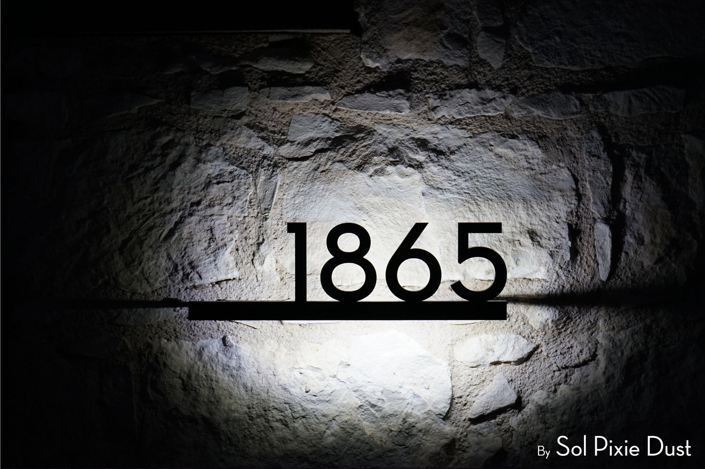 Underline House Numbers - LED Signs with Name / Address