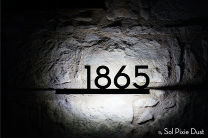 Underline House Numbers - LED Signs with Name / Address