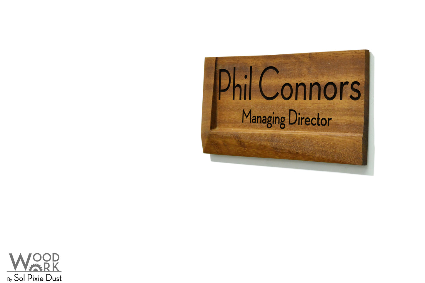3d Solid Wood Address Plaques African Teak (Iroko)