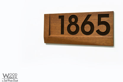 3d Solid Wood Address Plaques African Teak (Iroko)