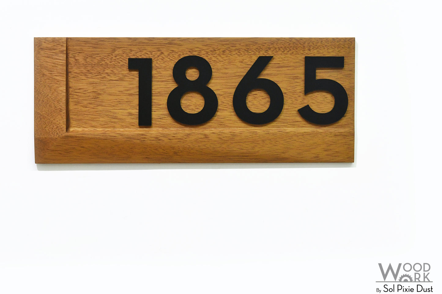 3d Solid Wood Address Plaques African Teak (Iroko)