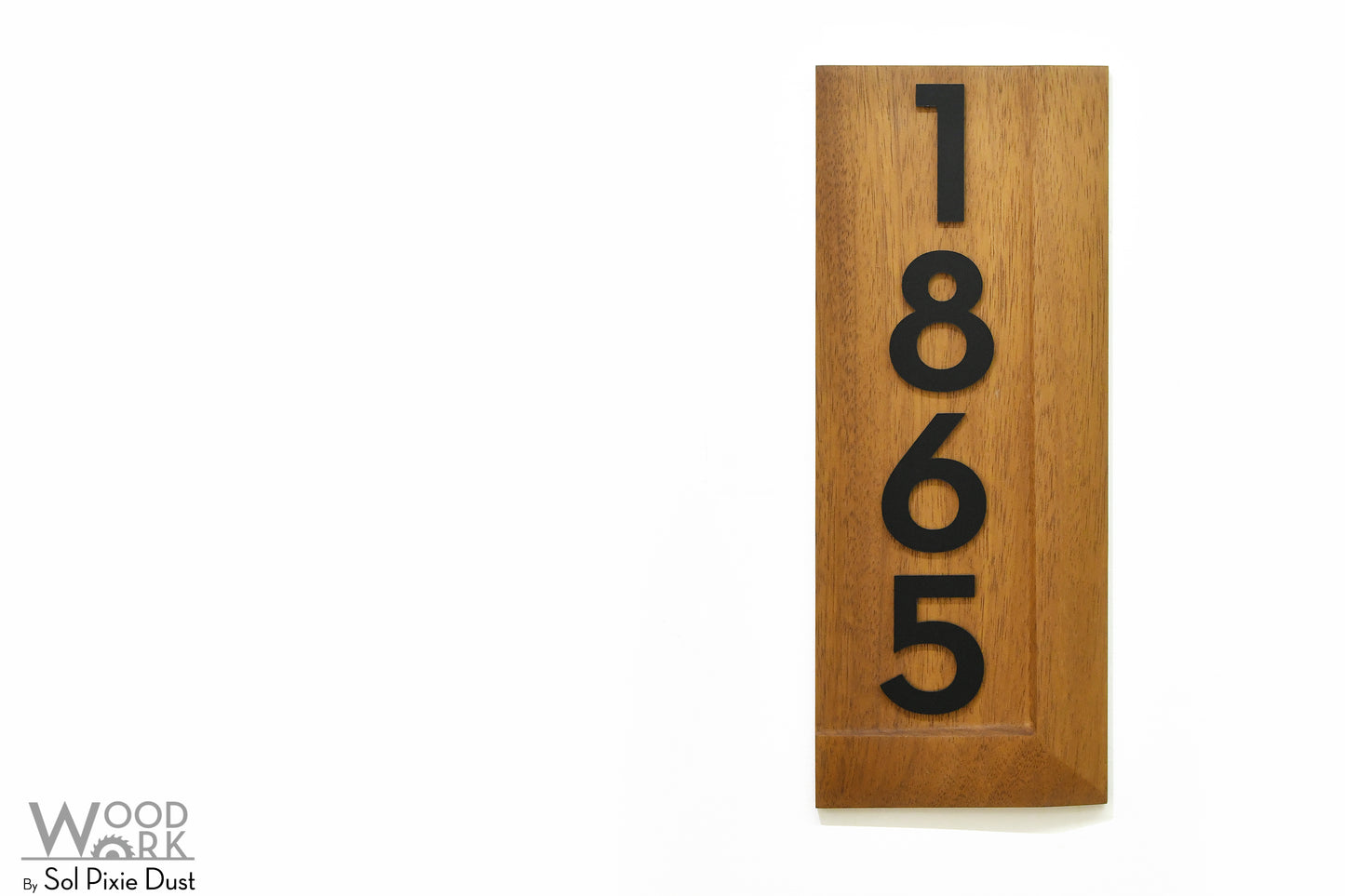 3d Solid Wood Address Plaques African Teak (Iroko)