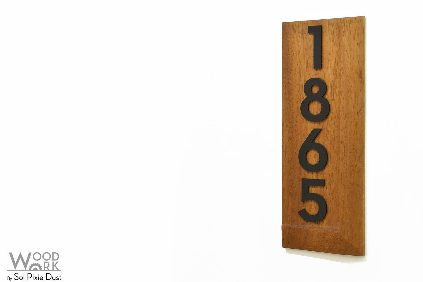 3d Solid Wood Address Plaques African Teak (Iroko)