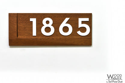 3d Solid Wood Address Plaques African Teak (Iroko)