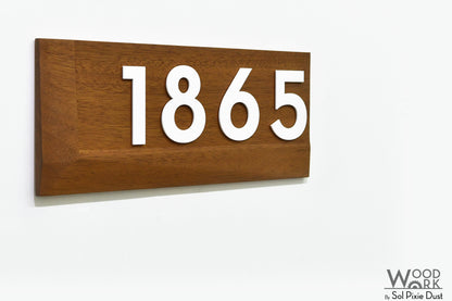 3d Solid Wood Address Plaques African Teak (Iroko)