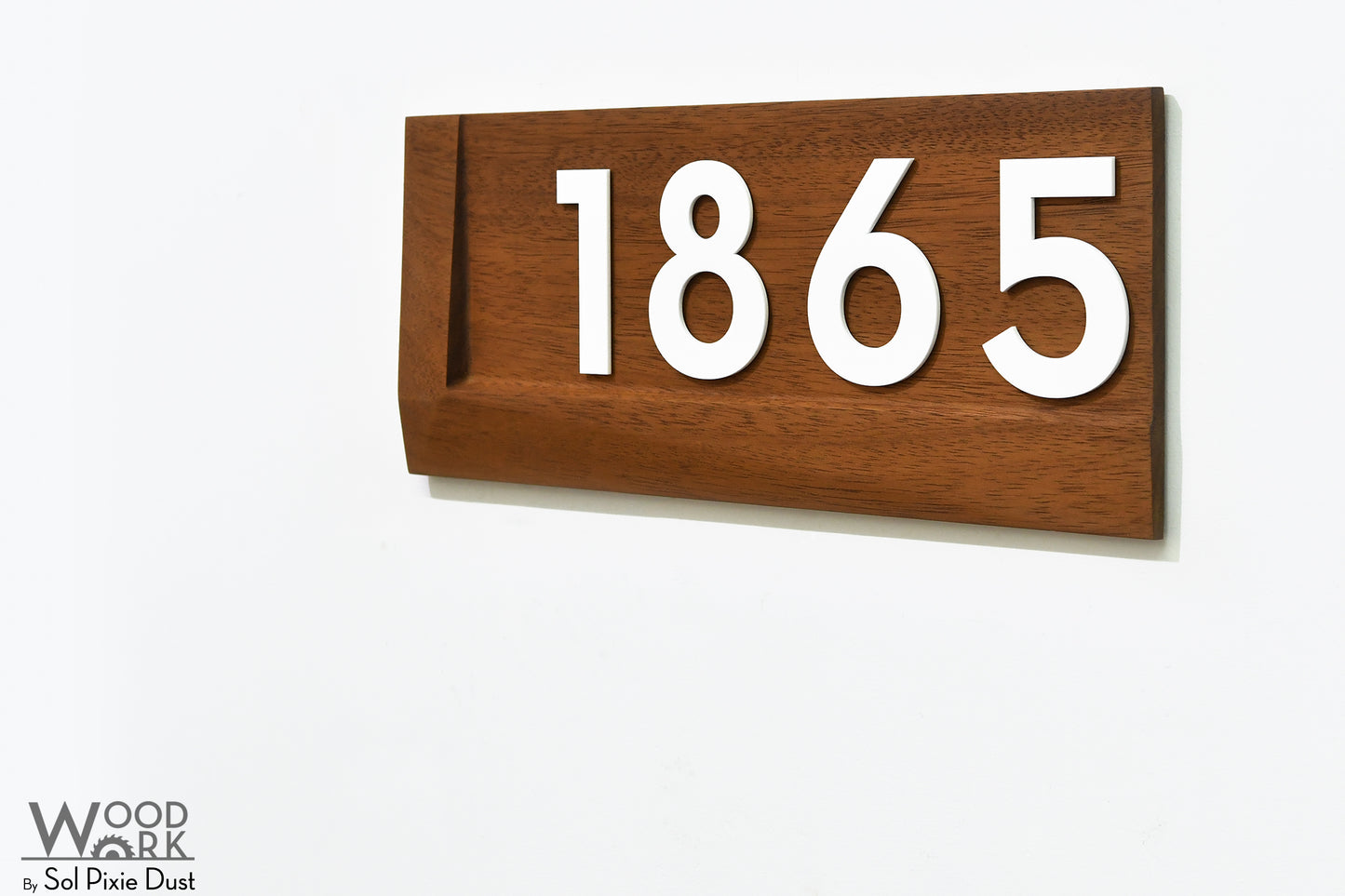 3d Solid Wood Address Plaques African Teak (Iroko)