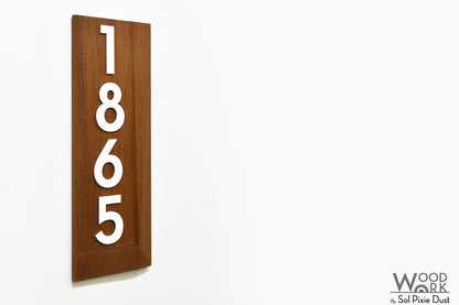 3d Solid Wood Address Plaques African Teak (Iroko)