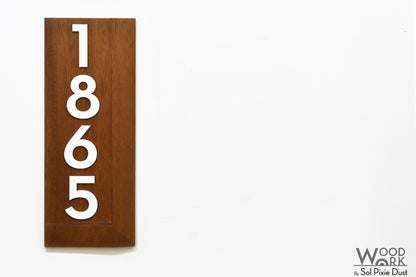 3d Solid Wood Address Plaques African Teak (Iroko)