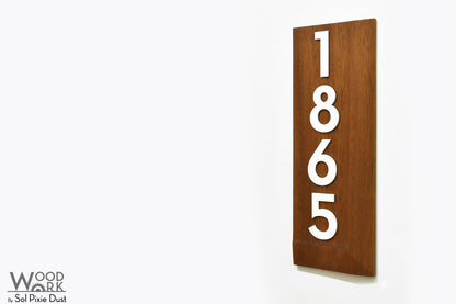 3d Solid Wood Address Plaques African Teak (Iroko)
