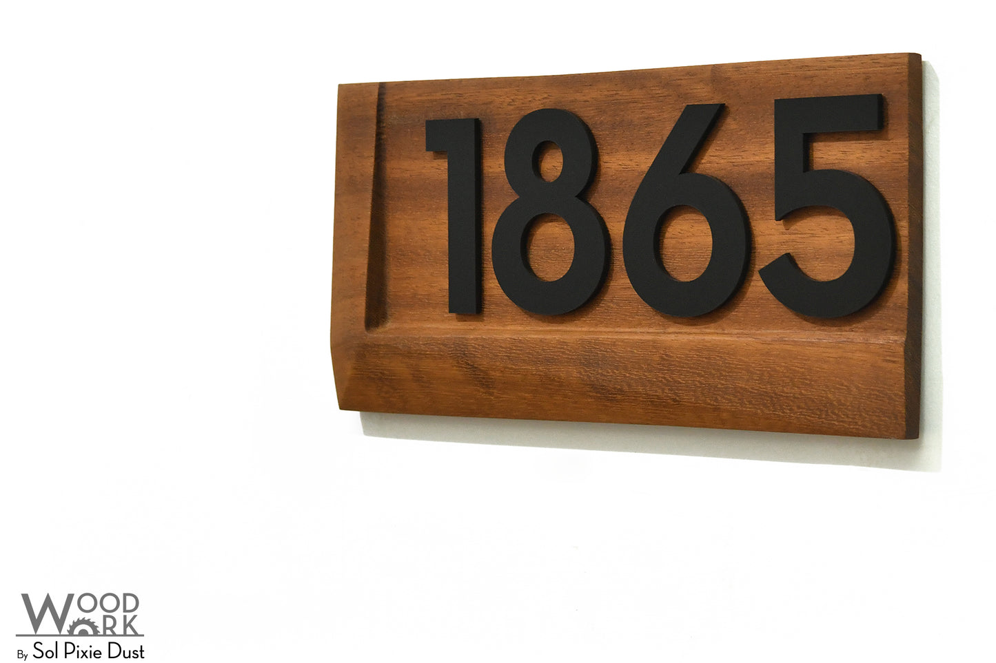 3d Solid Wood Address Plaques African Teak (Iroko)