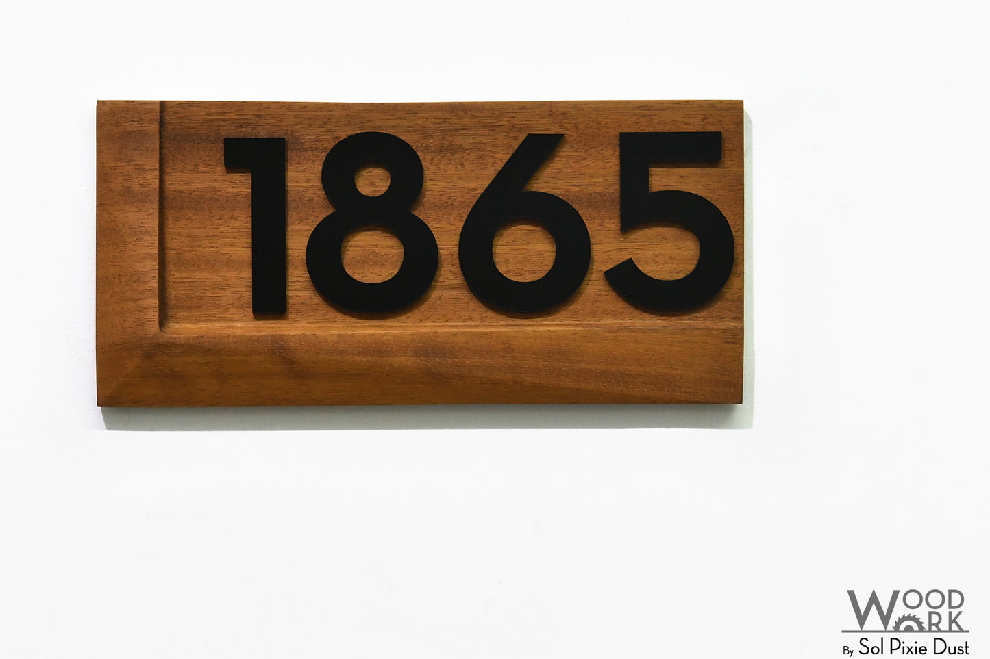 3d Solid Wood Address Plaques African Teak (Iroko)