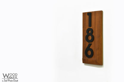 3d Solid Wood Address Plaques African Teak (Iroko)