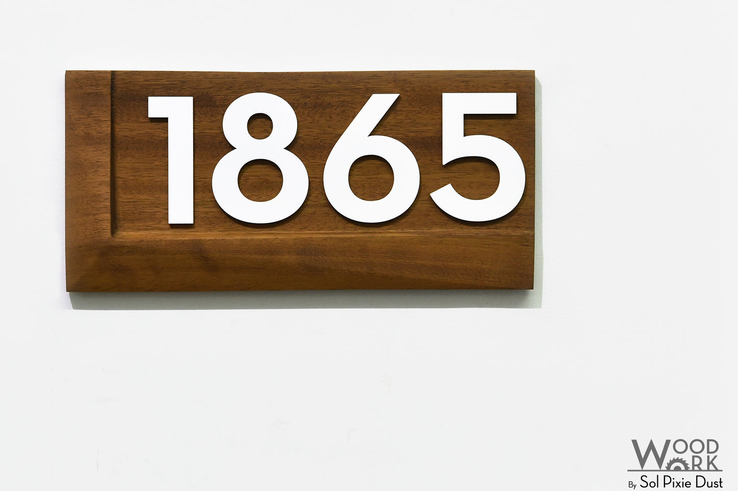 3d Solid Wood Address Plaques African Teak (Iroko)