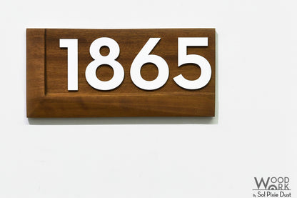 3d Solid Wood Address Plaques African Teak (Iroko)
