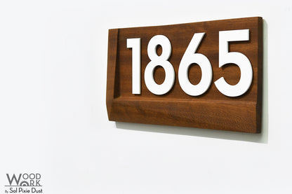 3d Solid Wood Address Plaques African Teak (Iroko)