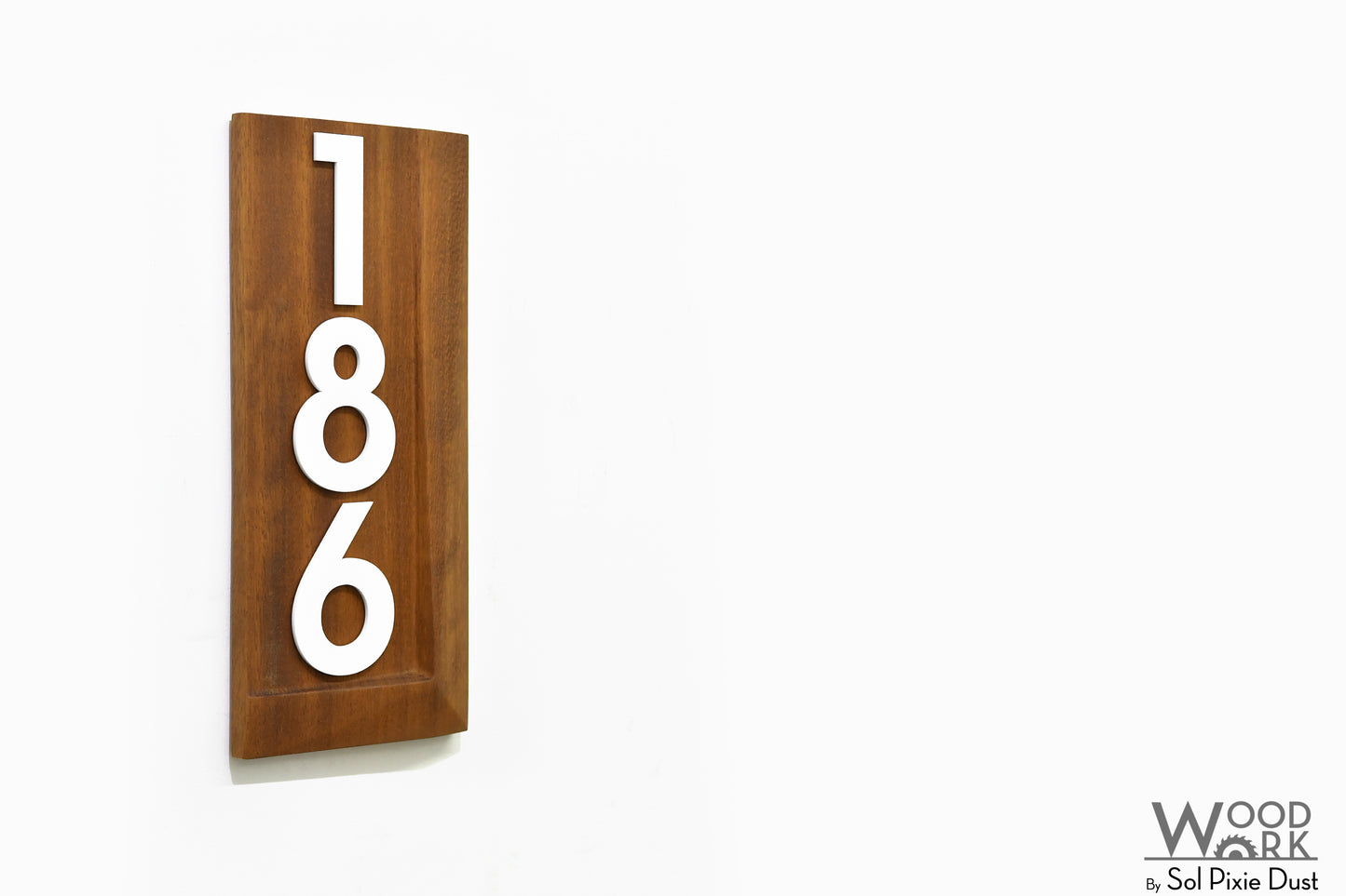 3d Solid Wood Address Plaques African Teak (Iroko)