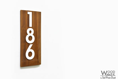 3d Solid Wood Address Plaques African Teak (Iroko)