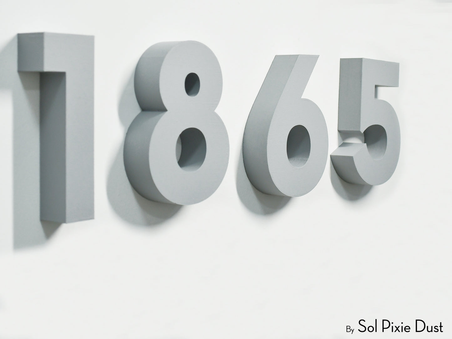 Modern 3D House Numbers