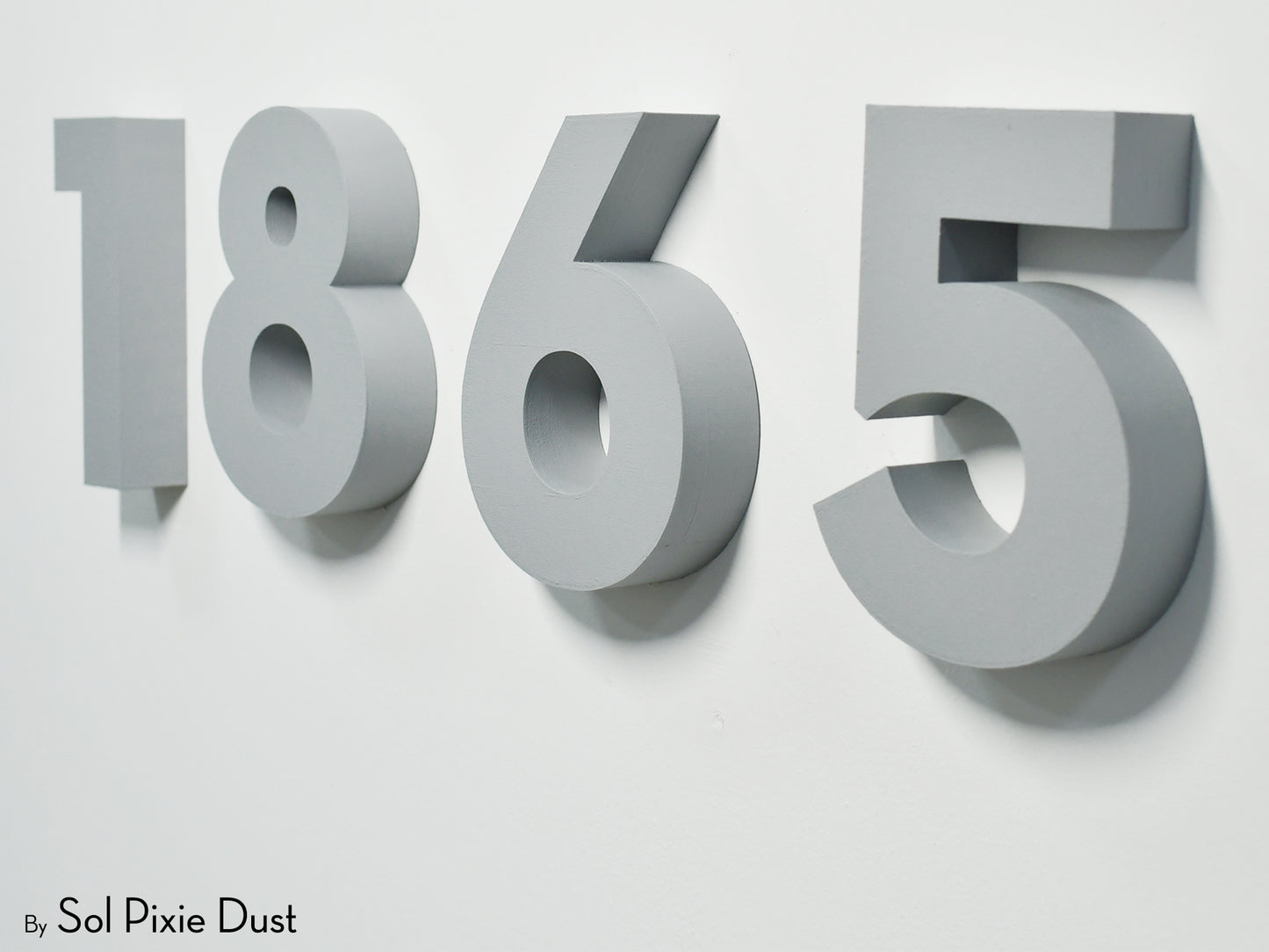 Modern 3D House Numbers