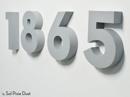 Modern 3D House Numbers