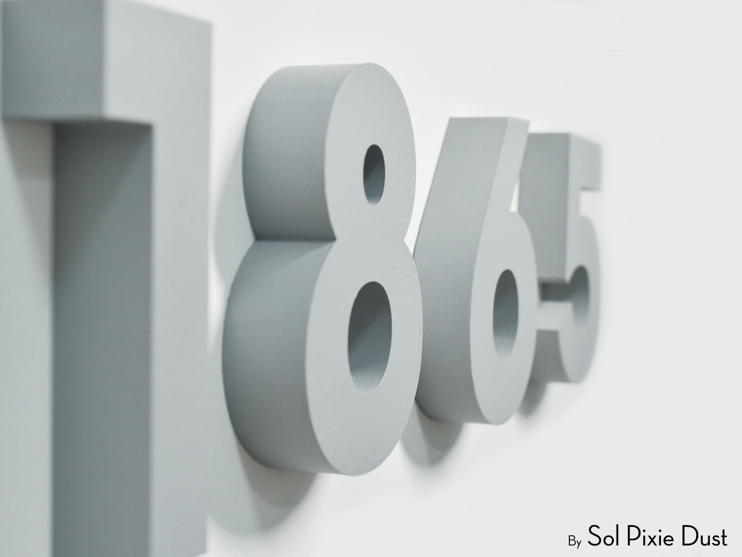 Modern 3D House Numbers