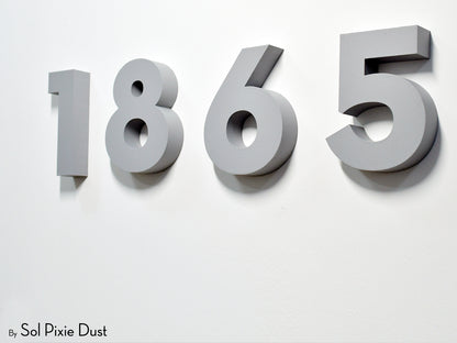 Modern 3D House Numbers