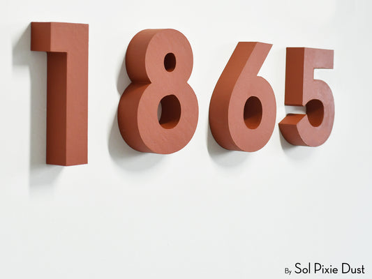 Modern 3D House Numbers