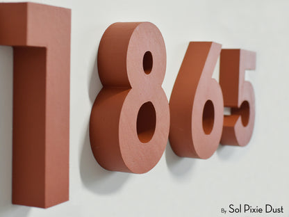 Modern 3D House Numbers