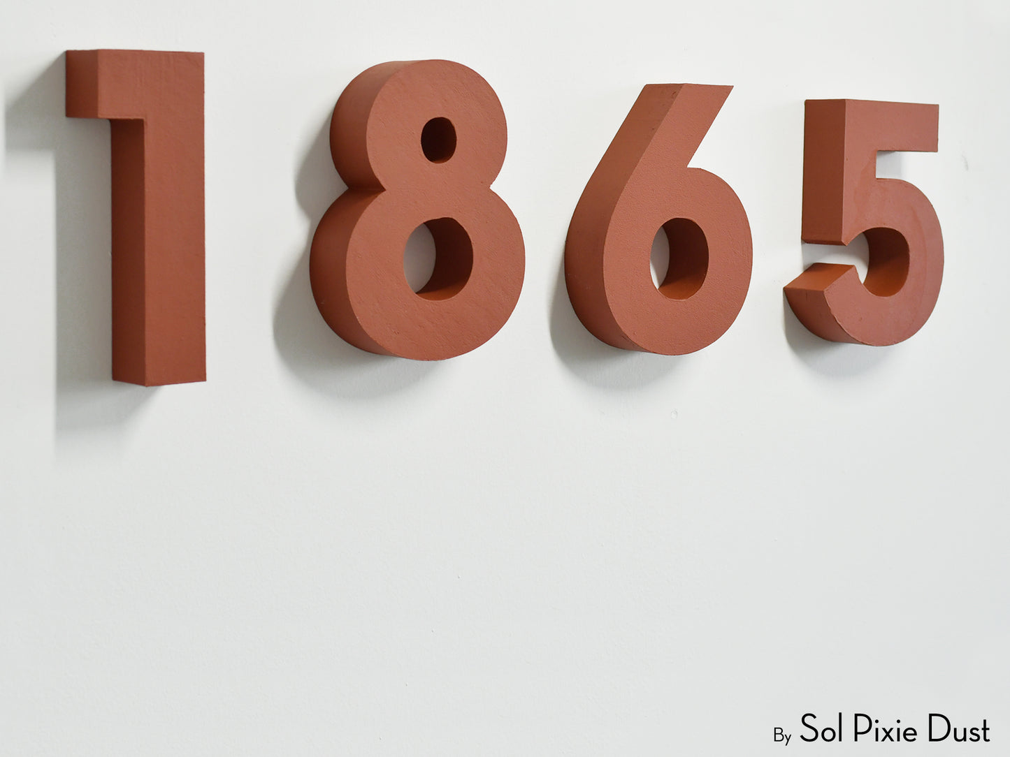 Modern 3D House Numbers