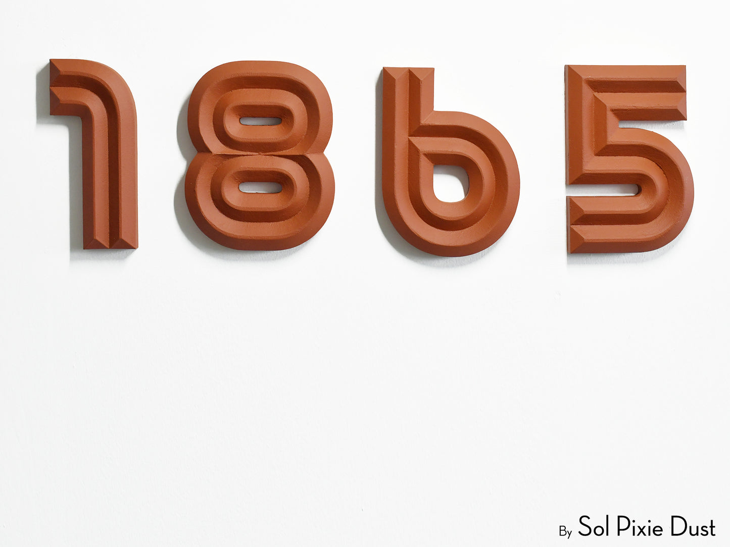 Boho 3D House Numbers – Modern Mediterranean Style