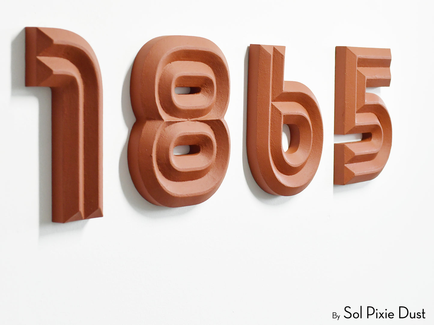 Boho 3D House Numbers – Modern Mediterranean Style