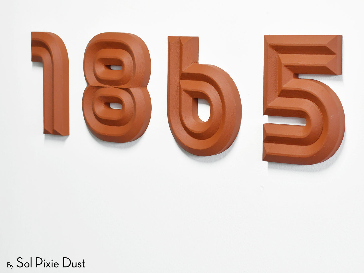 Boho 3D House Numbers – Modern Mediterranean Style