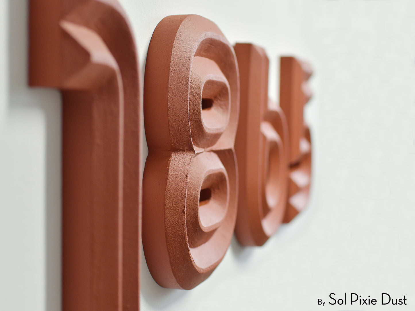 Boho 3D House Numbers – Modern Mediterranean Style
