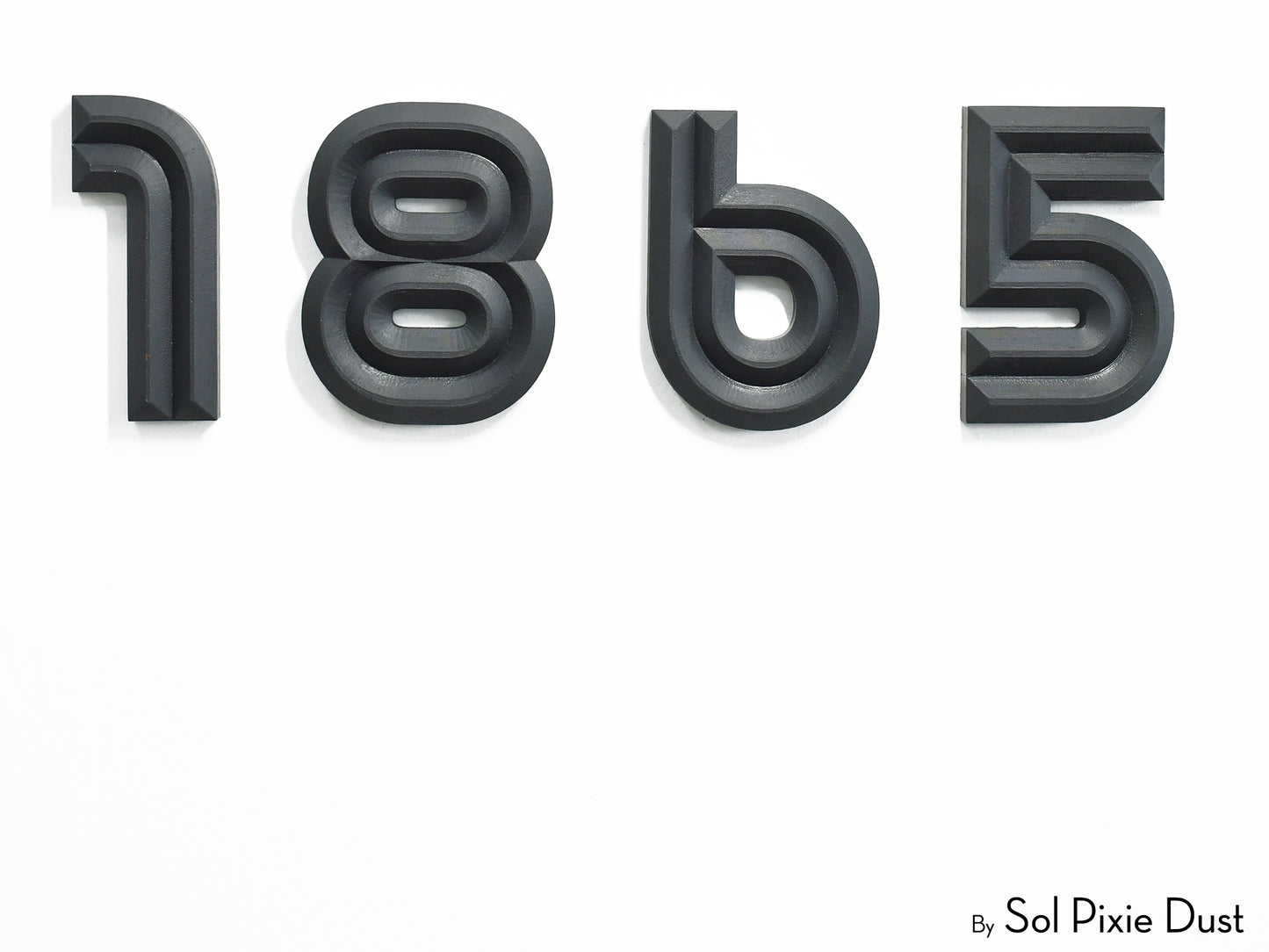 Boho 3D House Numbers – Modern Mediterranean Style