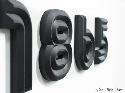 Boho 3D House Numbers – Modern Mediterranean Style