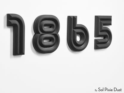 Boho 3D House Numbers – Modern Mediterranean Style