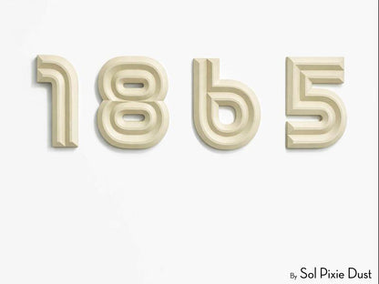 Boho 3D House Numbers – Modern Mediterranean Style