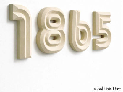 Boho 3D House Numbers – Modern Mediterranean Style