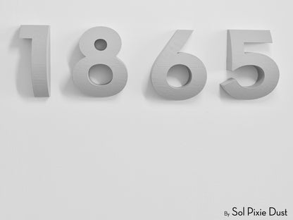 Curve 3D House Numbers - Modern House Numbers