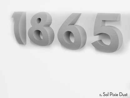 Curve 3D House Numbers - Modern House Numbers