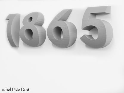 Curve 3D House Numbers - Modern House Numbers