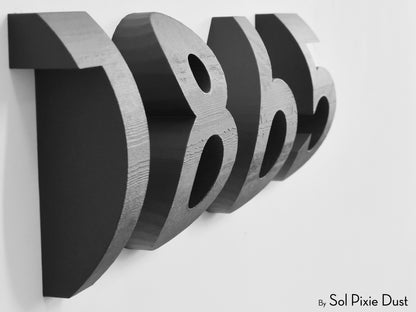 Curve 3D House Numbers - Modern House Numbers