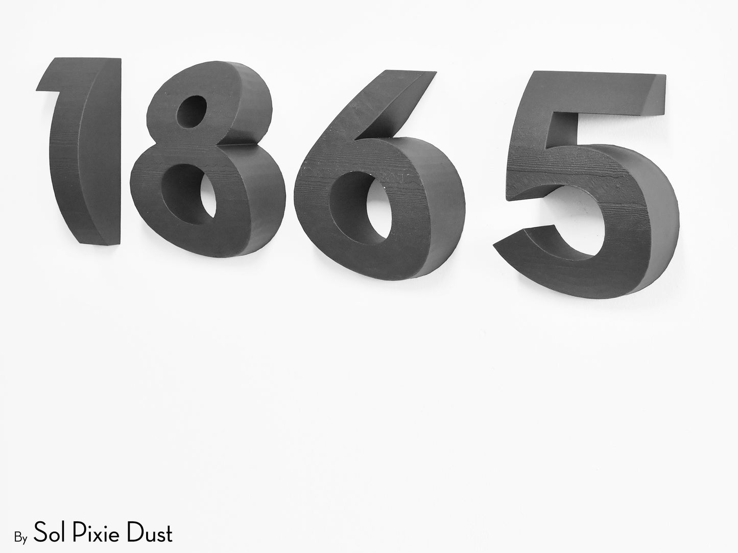 Curve 3D House Numbers - Modern House Numbers