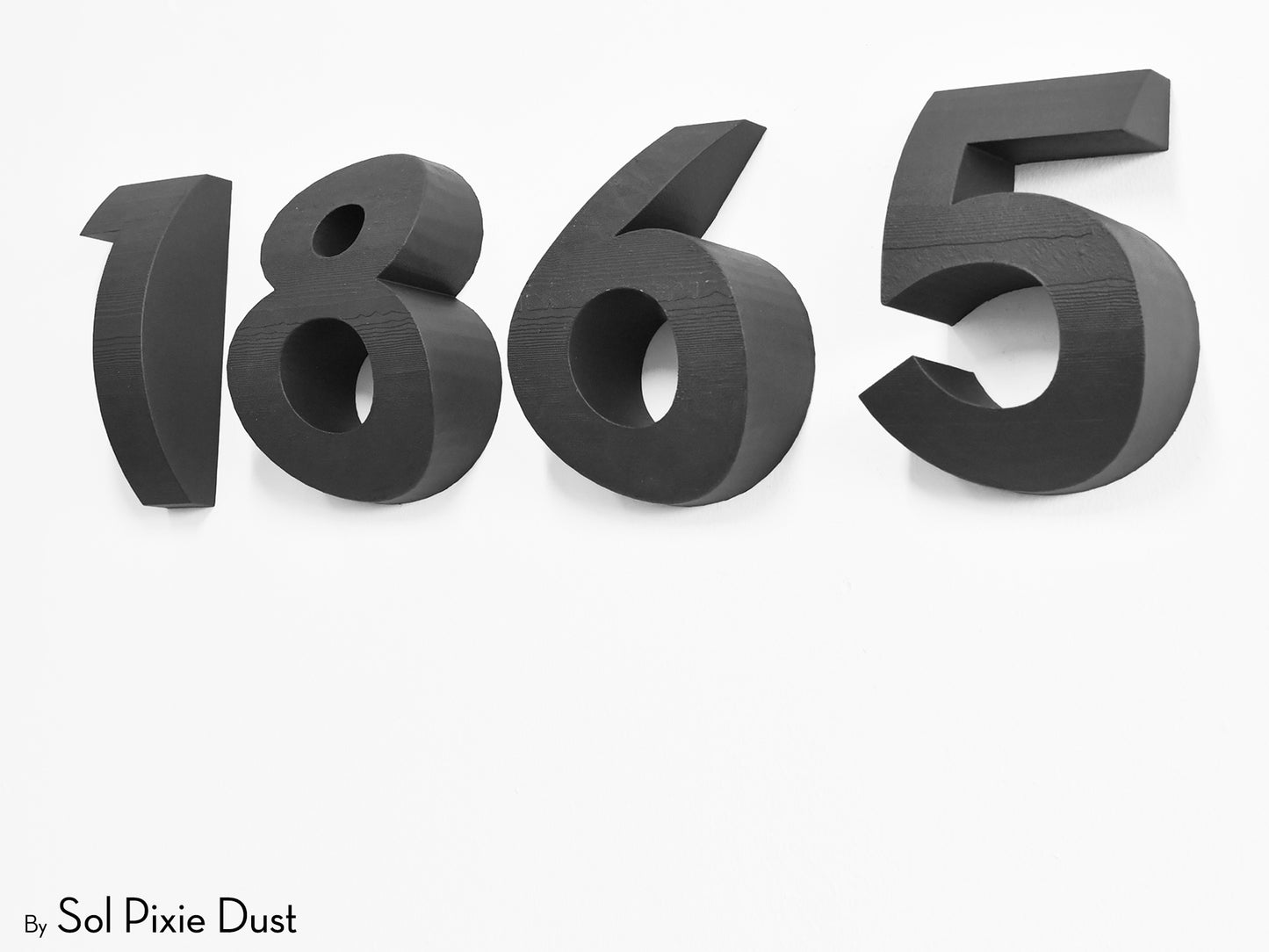 Curve 3D House Numbers - Modern House Numbers