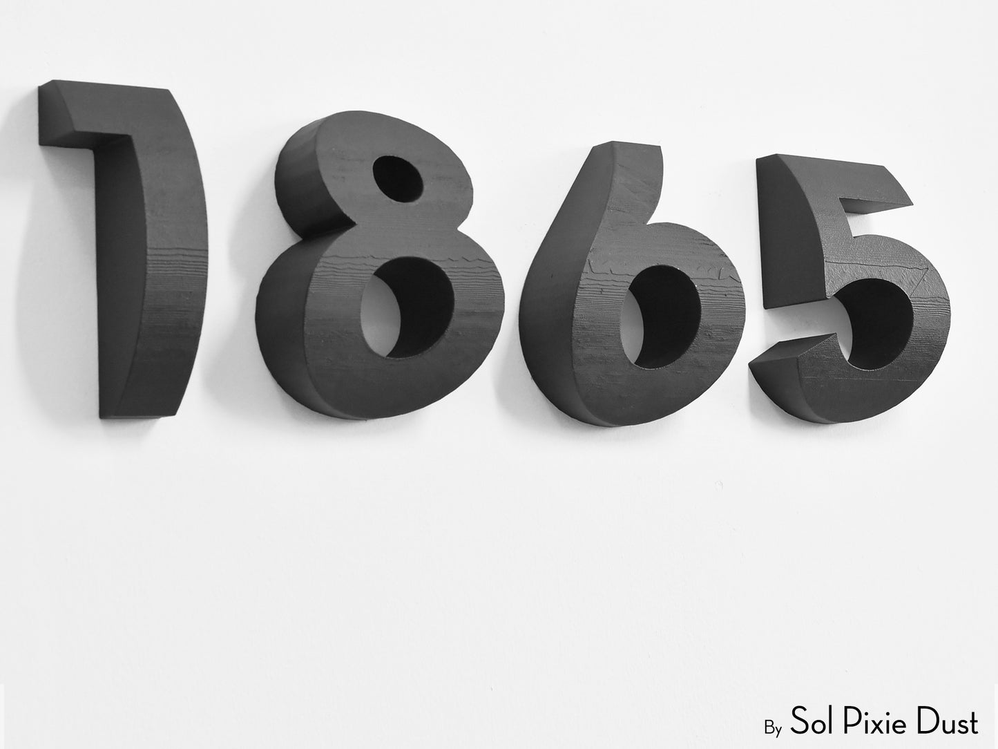 Curve 3D House Numbers - Modern House Numbers