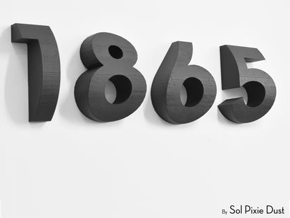 Curve 3D House Numbers - Modern House Numbers