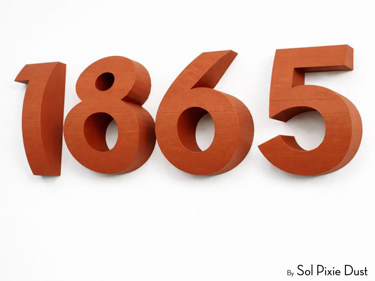 Curve 3D House Numbers - Modern House Numbers