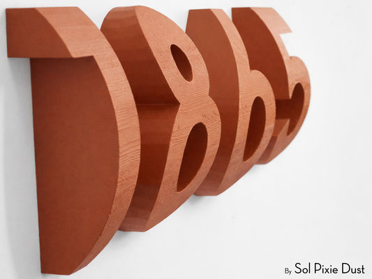 Curve 3D House Numbers - Modern House Numbers